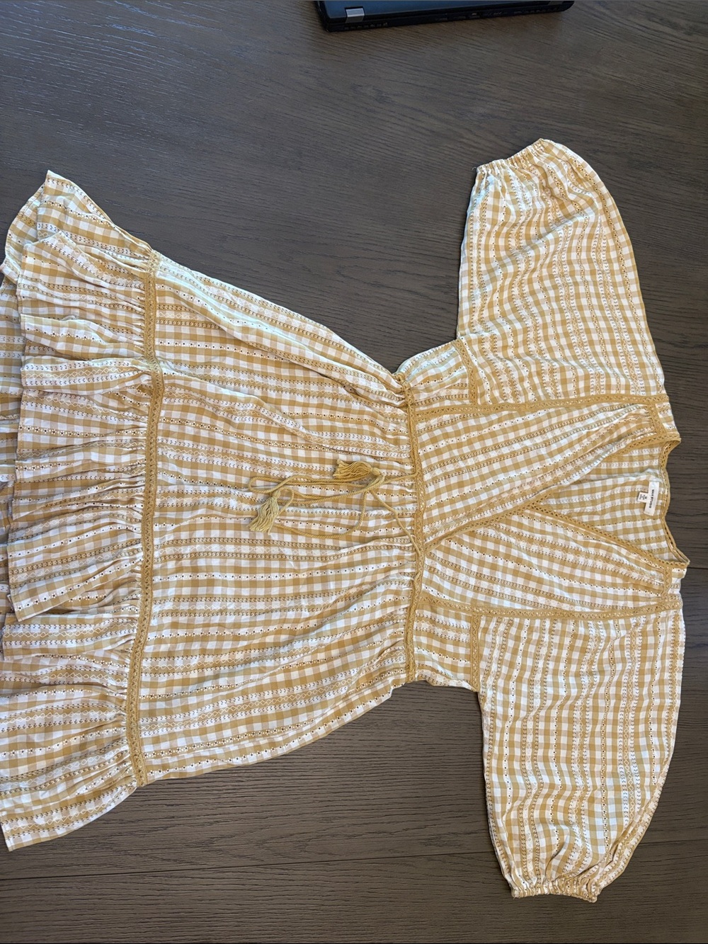 Max Studio Yellow White Striped Mini Dress